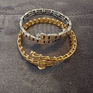 Elegant Gold and Silver Bracelet Set